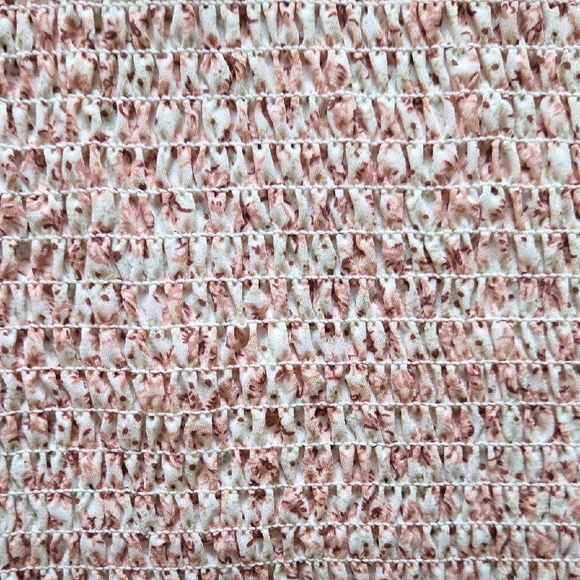 Mable Pink Floral 'Daphne' Smocked Tiered Midi Dress - Size S - Picture 4 of 8